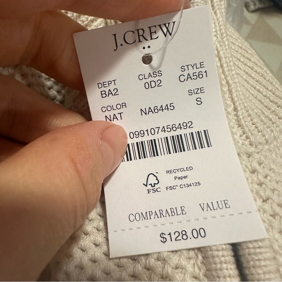 J crew Cotton honeycomb knit half-zip - Picture 5 of 5